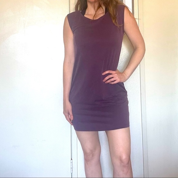 Sigrid Olsen sleeveless purple mini shift dress women's Sz Small - Picture 1 of 12